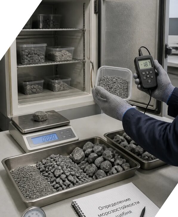 Определение морозостойкости щебня в Иванове от 3616 р. | ЭкспертизаРоссия