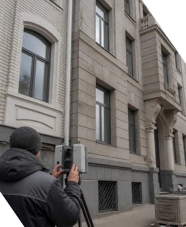 Лазерное сканирование фасадов зданий для обследования в Иванове